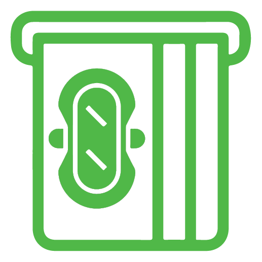 Sanitary napkin changing rooms